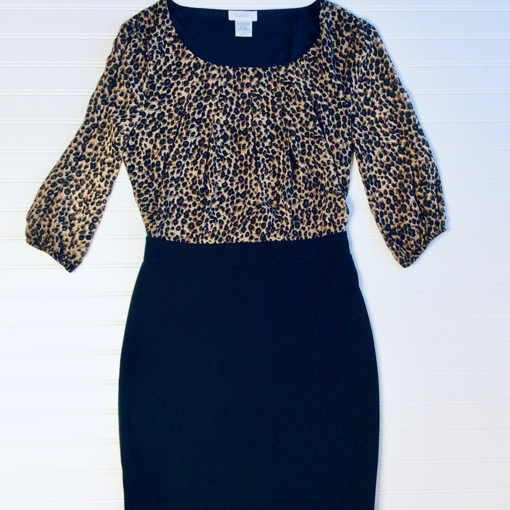 KATE HILL Leopard animal print top w/black bottom. Item# 0034